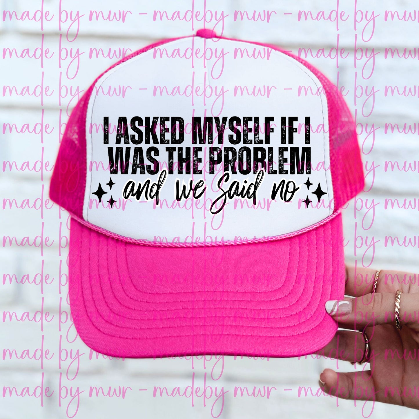 I Asked Myself Trucker Hat