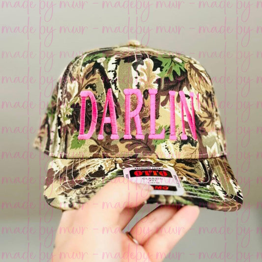 Darlin' Embroidered Camo Hat