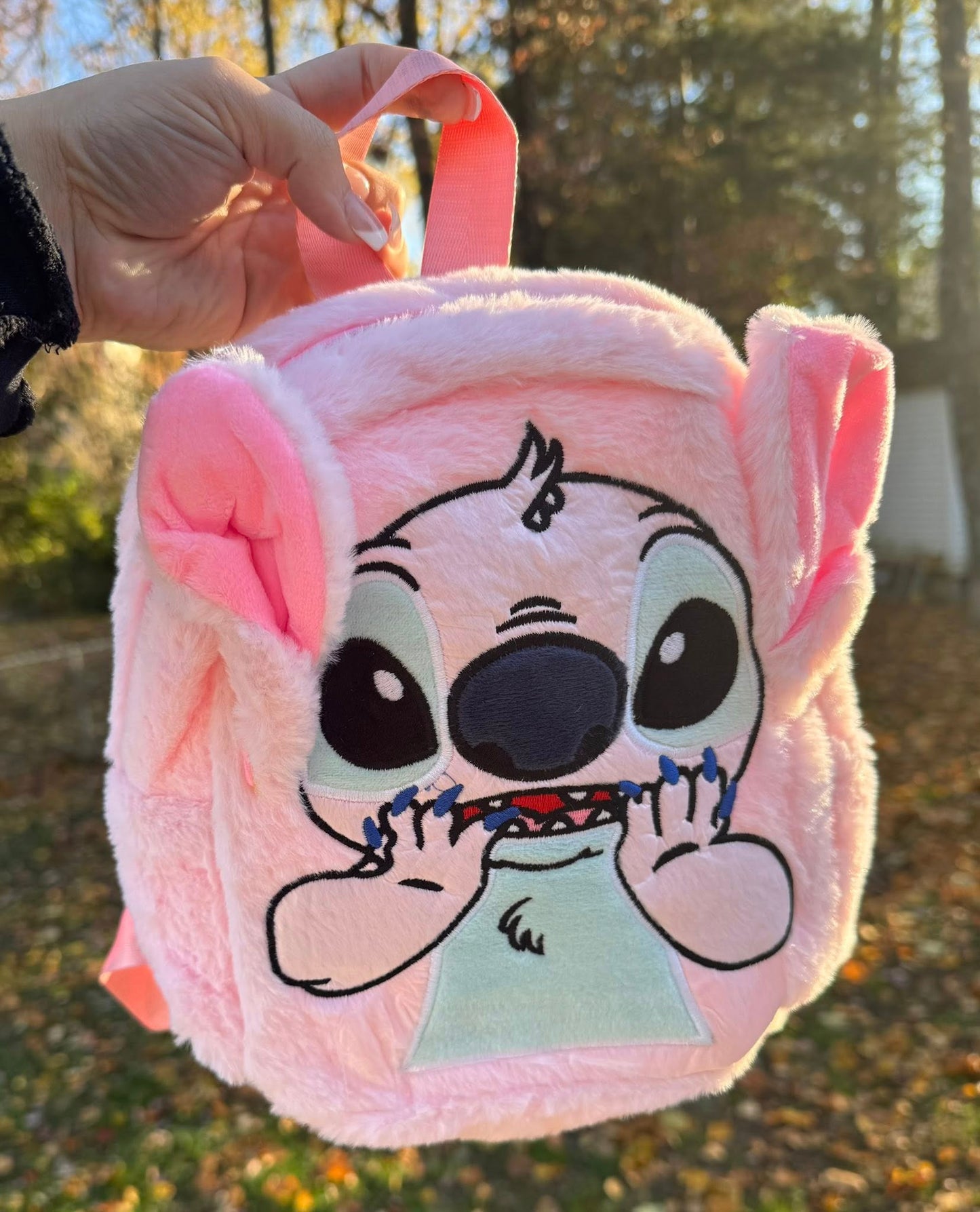 Pink Girl Mini Plush Backpack