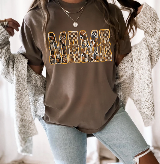 Western Mama Brown Tee