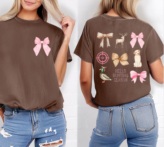 Preppy Hello Hunting Season Tshirt