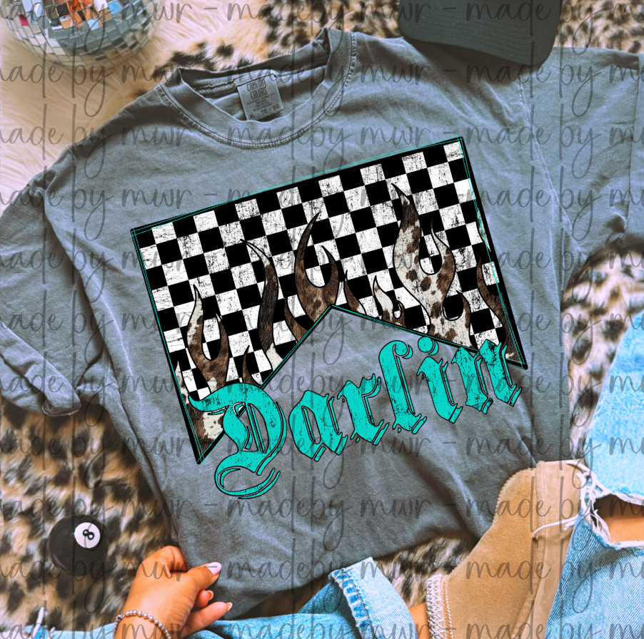 Darlin Cowhide Flame Tshirt