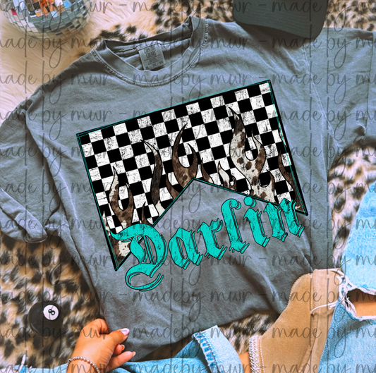 Darlin Cowhide Flame Tshirt