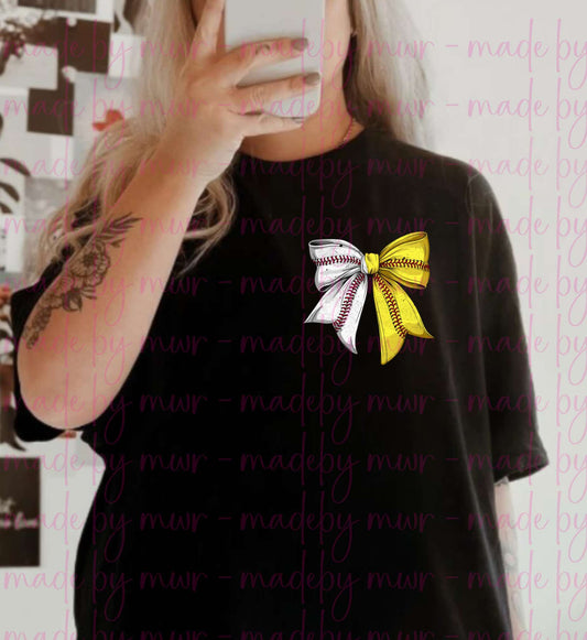 Softball/Baseball Bow Tee