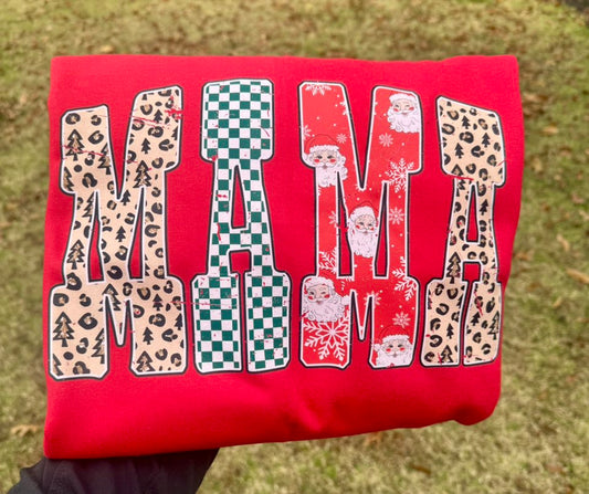 Cheetah Santa Mama Tee